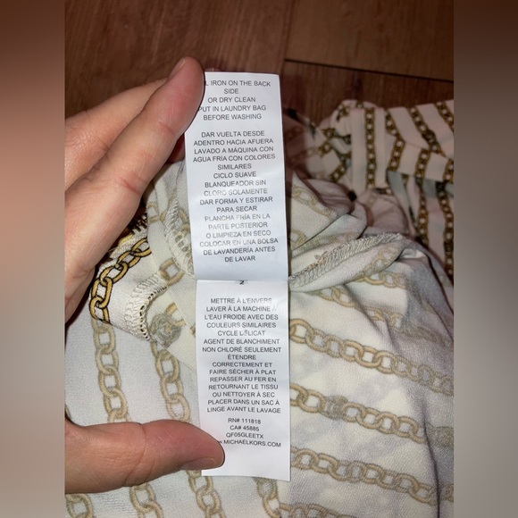 Michael Michael Kors Gold Chain Blouse 
| V-Neck |Size XL |Women’s - Picture 7 of 16